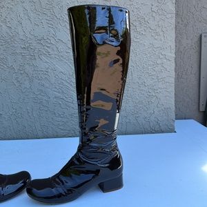 Chie Mihara, dark brown patent leather boots, size 38.5, excellent condition